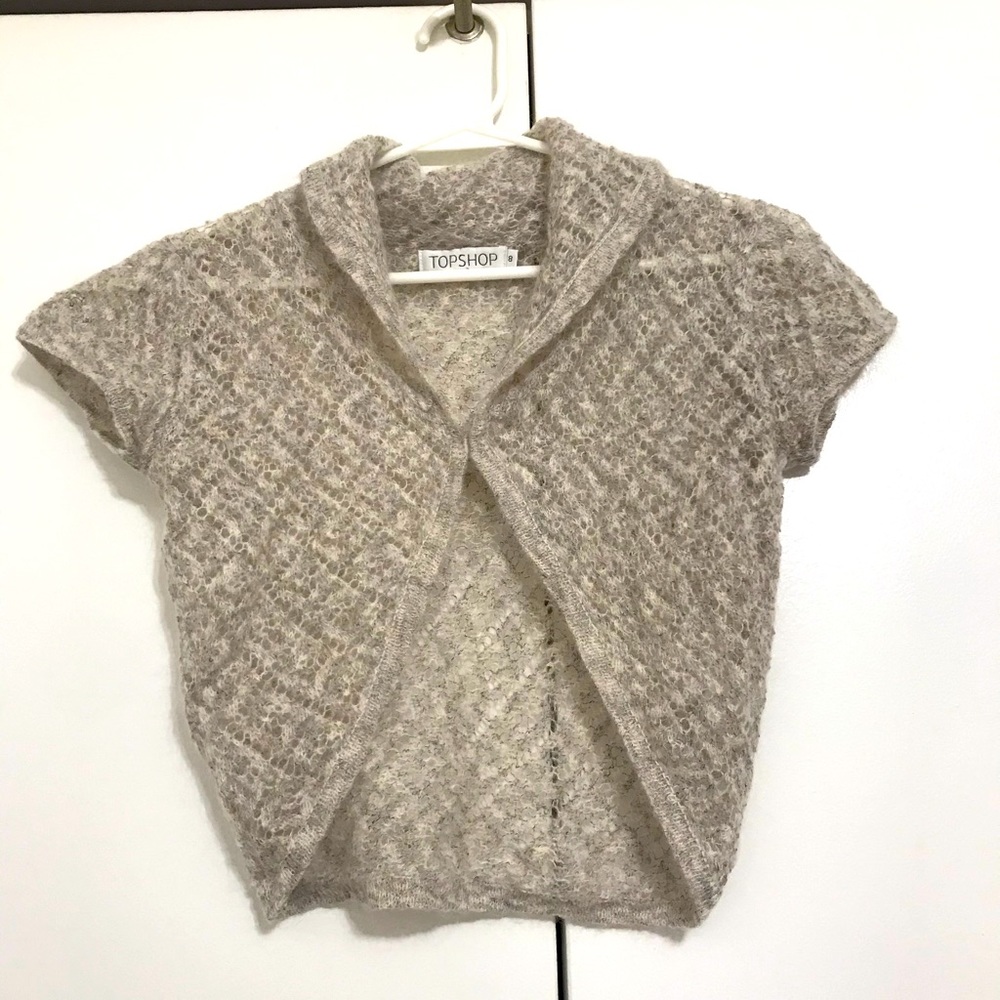 Topshop mohair blend cropped knit sweater
